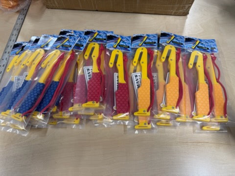 Sportsman's Release Knife with Blue Grip Handle