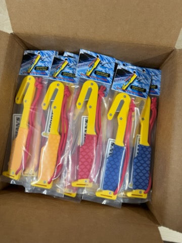 Sportsman's Release Knife with Blue Grip Handle