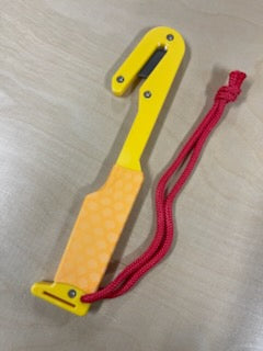 Sportsman's Release Knife with Yellow Grip Handle